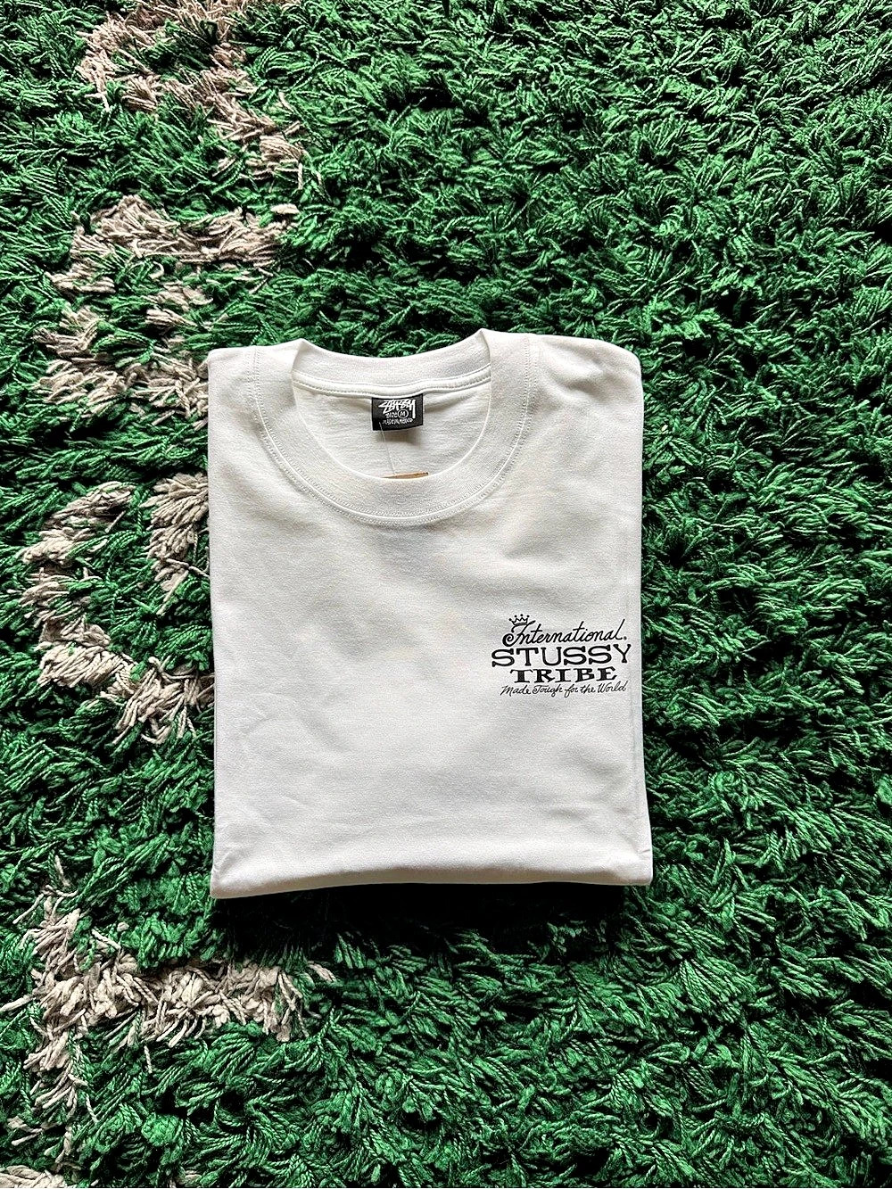 Stussy International Tribe Tee White Graphic Short Sleeve Tee